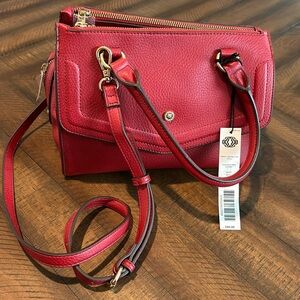 Kate Landry Purse Red Triple C Satchel NWT